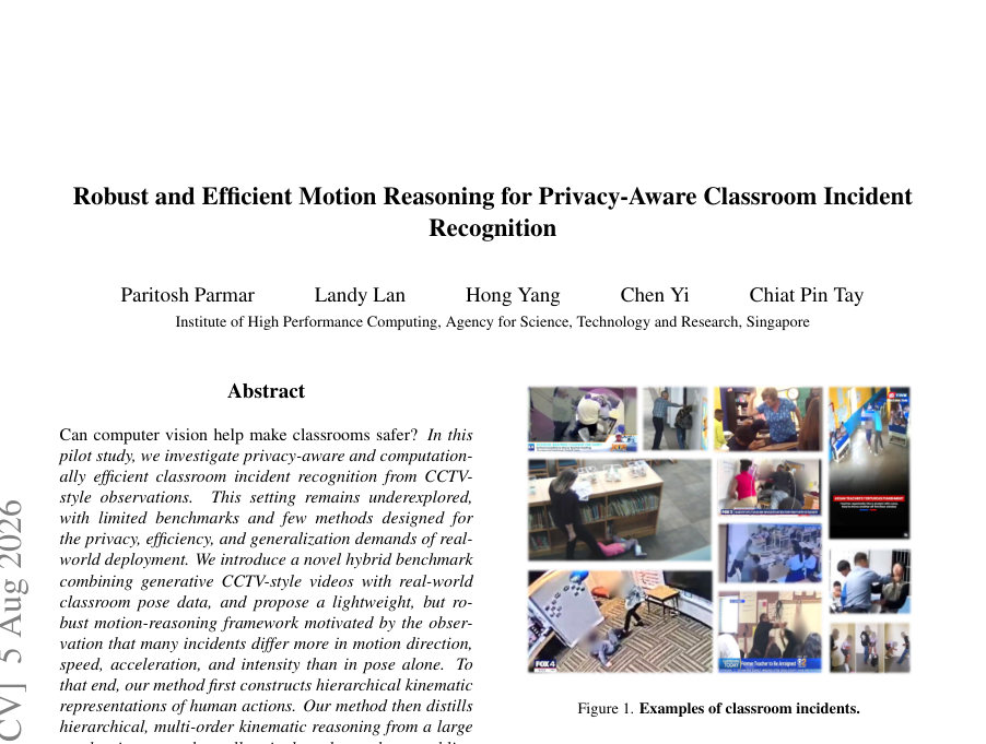 Figure 1. Examples of classroom incidents.