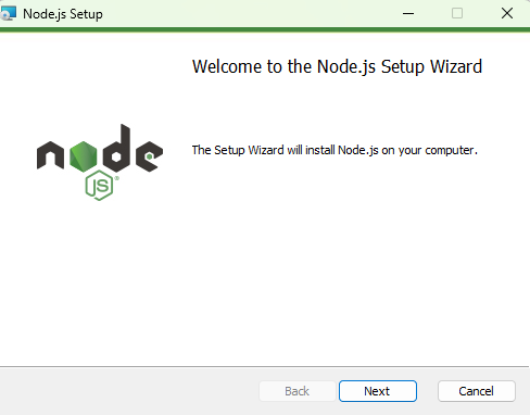 그림 2 - node.js 설치